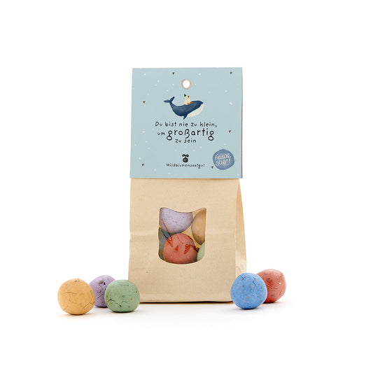 Du bist nie zu klein - Bunte Blumenmurmeln