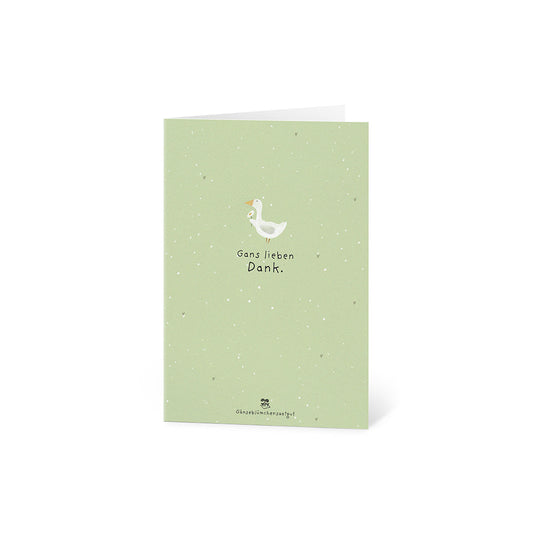Grußkarte - Gans lieben Dank