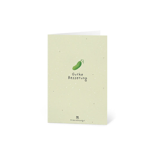 Grußkarte - Gurke Besserung