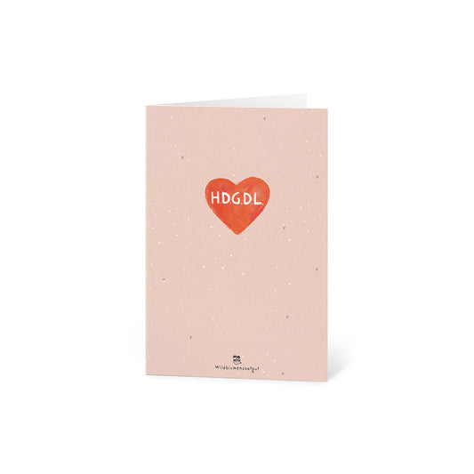 Grußkarte - HDGDL - Hab dich ganz doll lieb