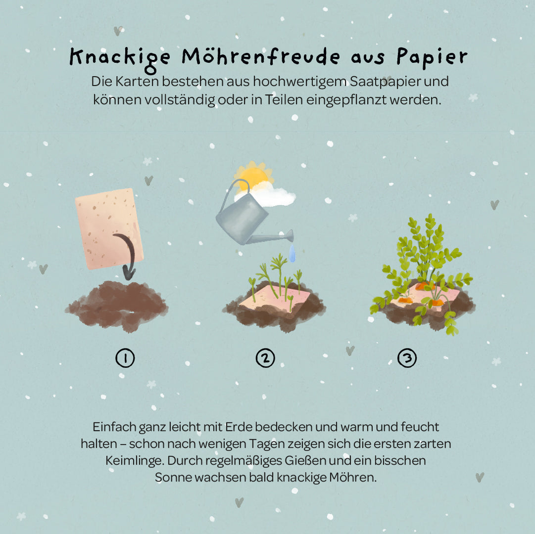 Grußkarte - Ich mag dich mit all deinen Karotten