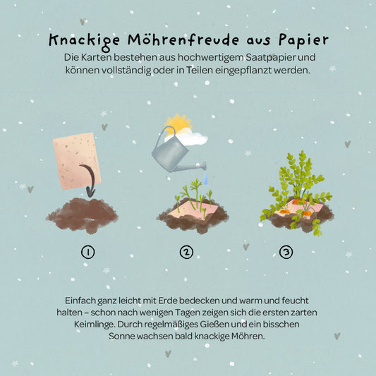 Grußkarte - Ich mag dich mit all deinen Karotten