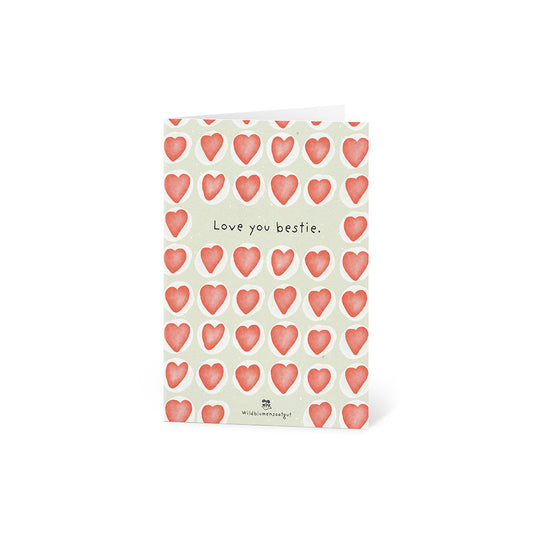Grußkarte - Love you bestie