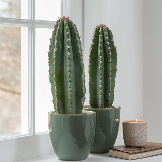 Cactus Cowboy-Kaktus - 2 Stk - Euphorbia Ingens - Höhe 40-50Cm - ⌀18Cm