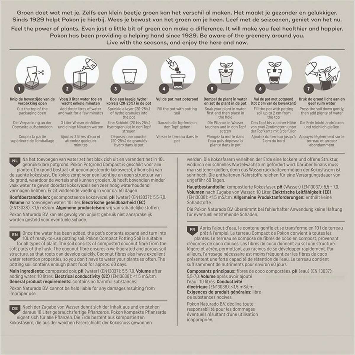 Potting Soil Pokon Blumenerde Compact - Kokoserde - Haus Und Garten - 10 Liter