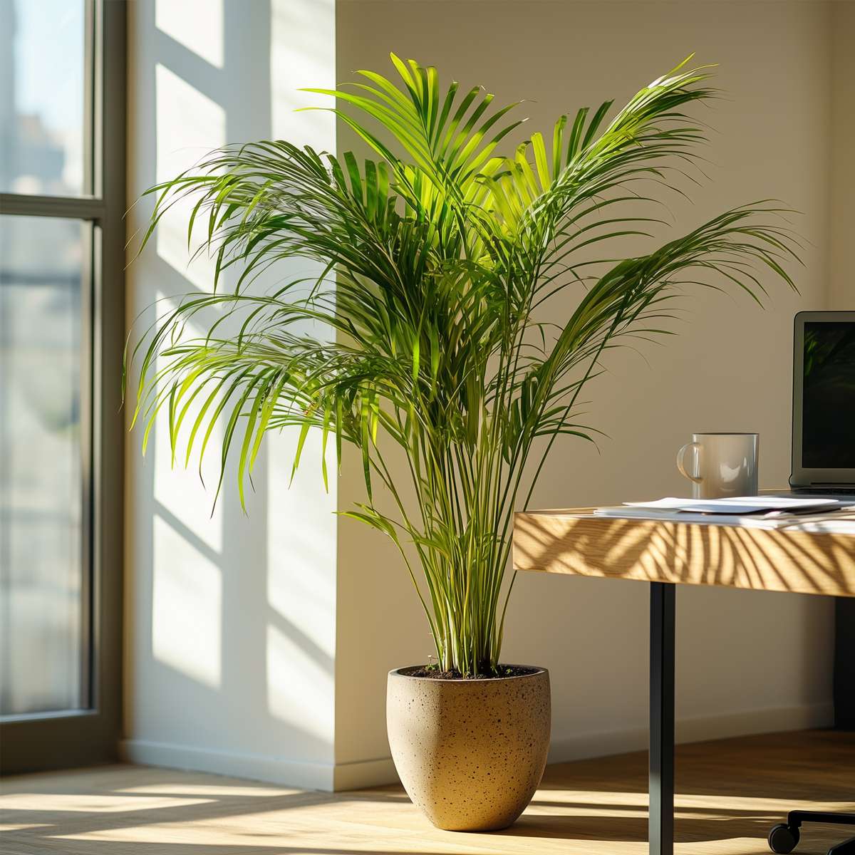 Indoor Palms Goldfruchtpalme - 2 Stk - Dypsis Lutescens - Höhe 100-120Cm - ⌀21Cm