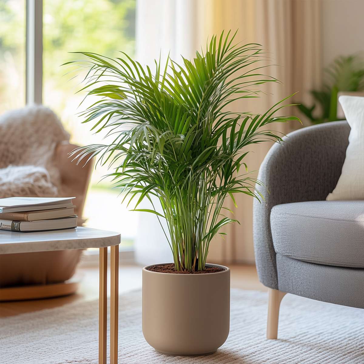 Indoor Palms Goldfruchtpalme - 2 Stk - Dypsis Lutescens - Höhe 60-70Cm - ⌀17Cm
