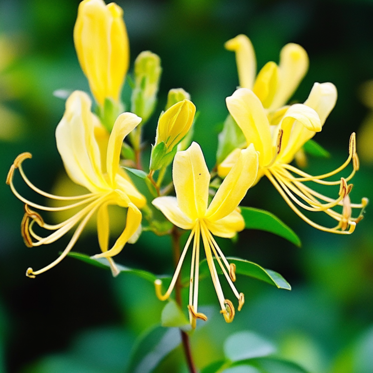 Climbers Geißblatt - 2 Stk - Lonicera Henryi 'Copper Beauty' - Höhe 110-120Cm - ⌀17Cm