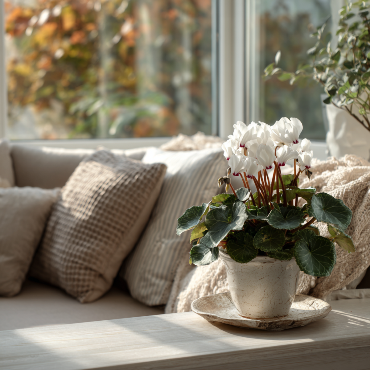 Other Garden Plants Alpenveilchen - 3 Stk - Cyclamen Persicum 'Metis White' - Höhe 10-20Cm - ⌀9Cm