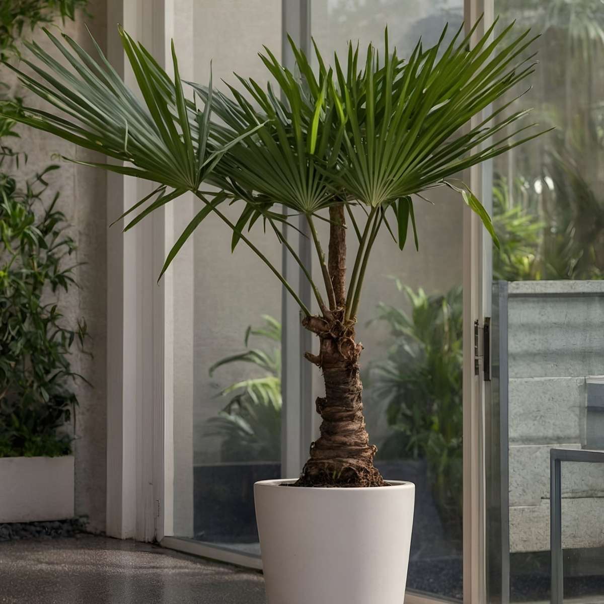 Garden Palms Chinesische Hanfpalme - Trachycarpus Fortunei - Höhe 65-75Cm - ⌀21Cm