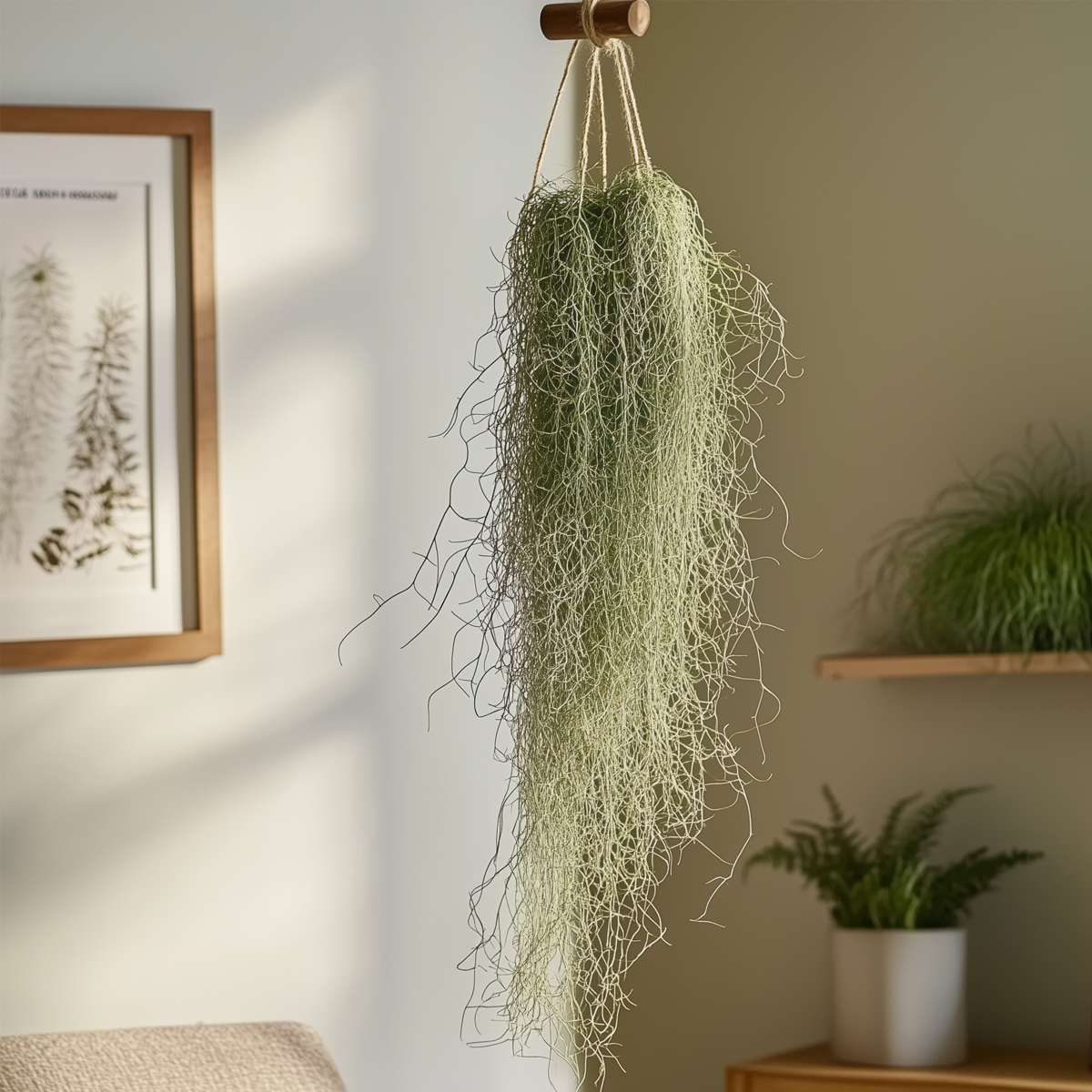 Tillandsia Spanisches Moos - 3 Stk - Tillandsia Usneoides - Höhe 25-40Cm - ⌀5Cm