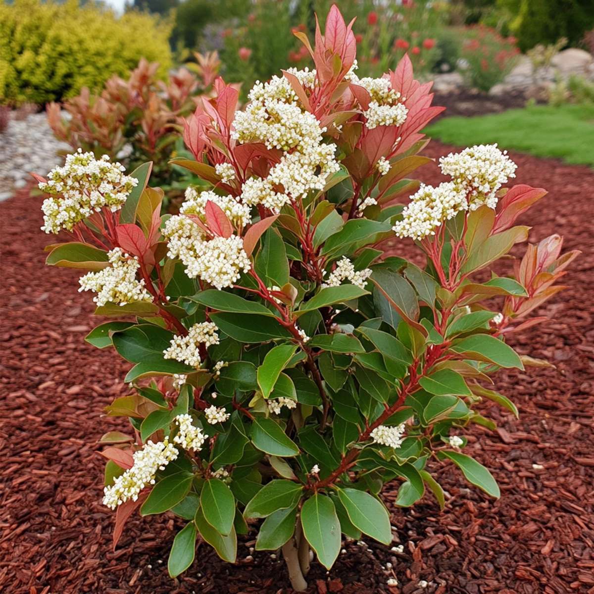 Photinia Glanzmispel - 2 Stk - Photinia Fraseri 'Red Robin' - Höhe 30-40Cm - ⌀17Cm