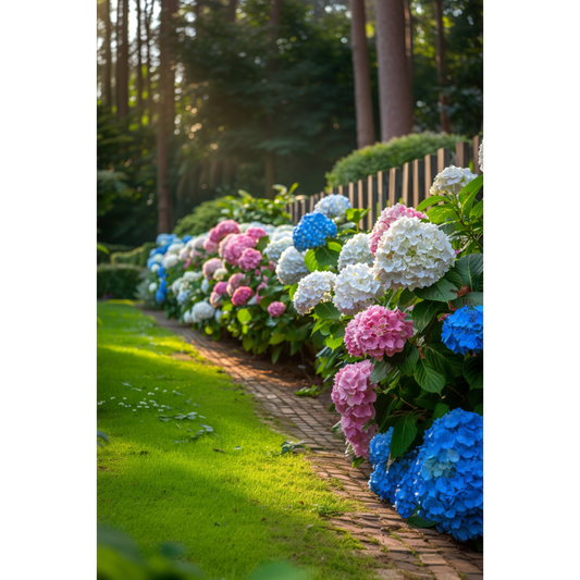 Hydrangea Hortensie - 6 Stk - Hydrangea Macrophylla - Höhe 25-40Cm - ⌀9Cm