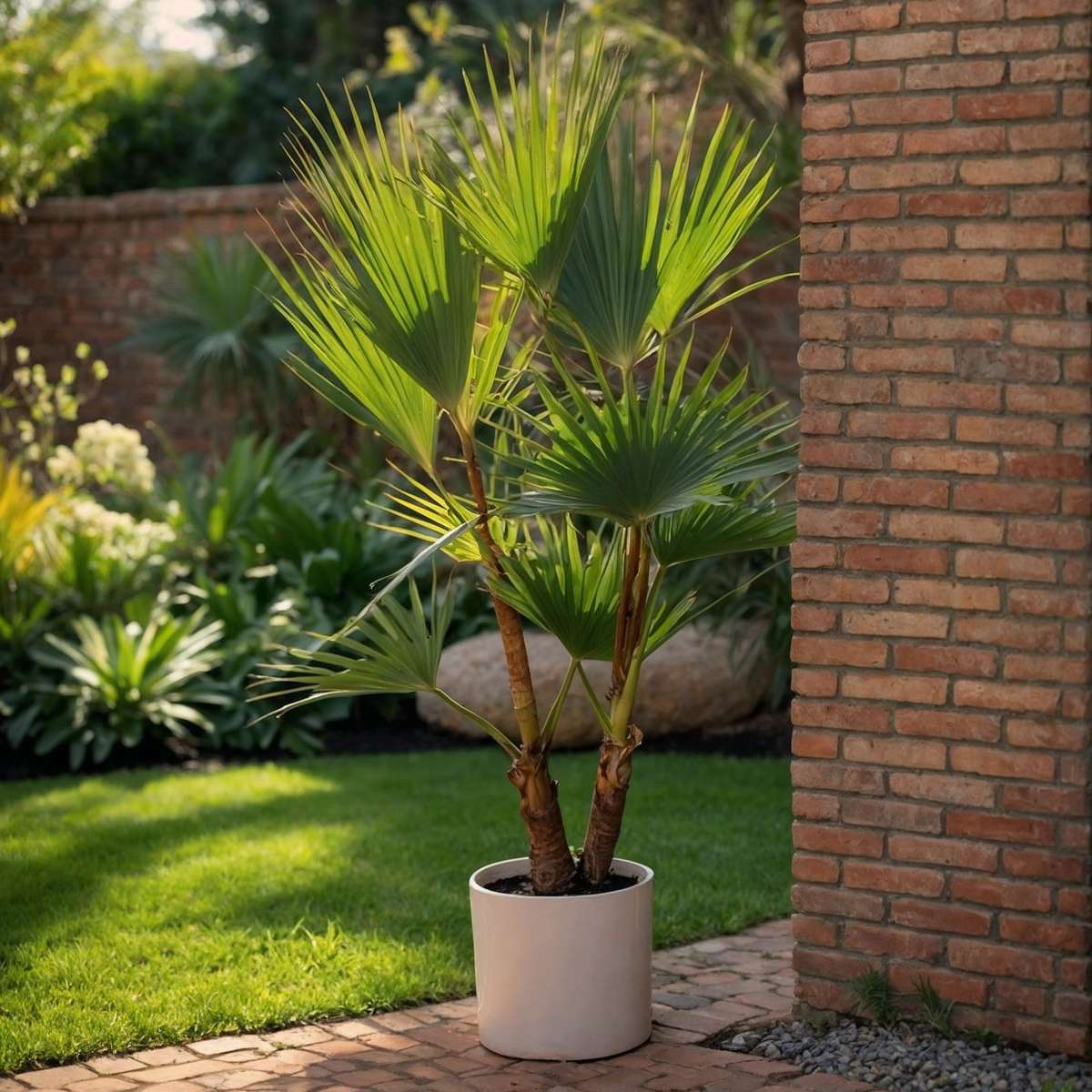 Garden Palms Gartenpalmen - 3 Stk - Phoenix,Chamaerops,Washingtonia - Höhe 50-70Cm - ⌀15Cm