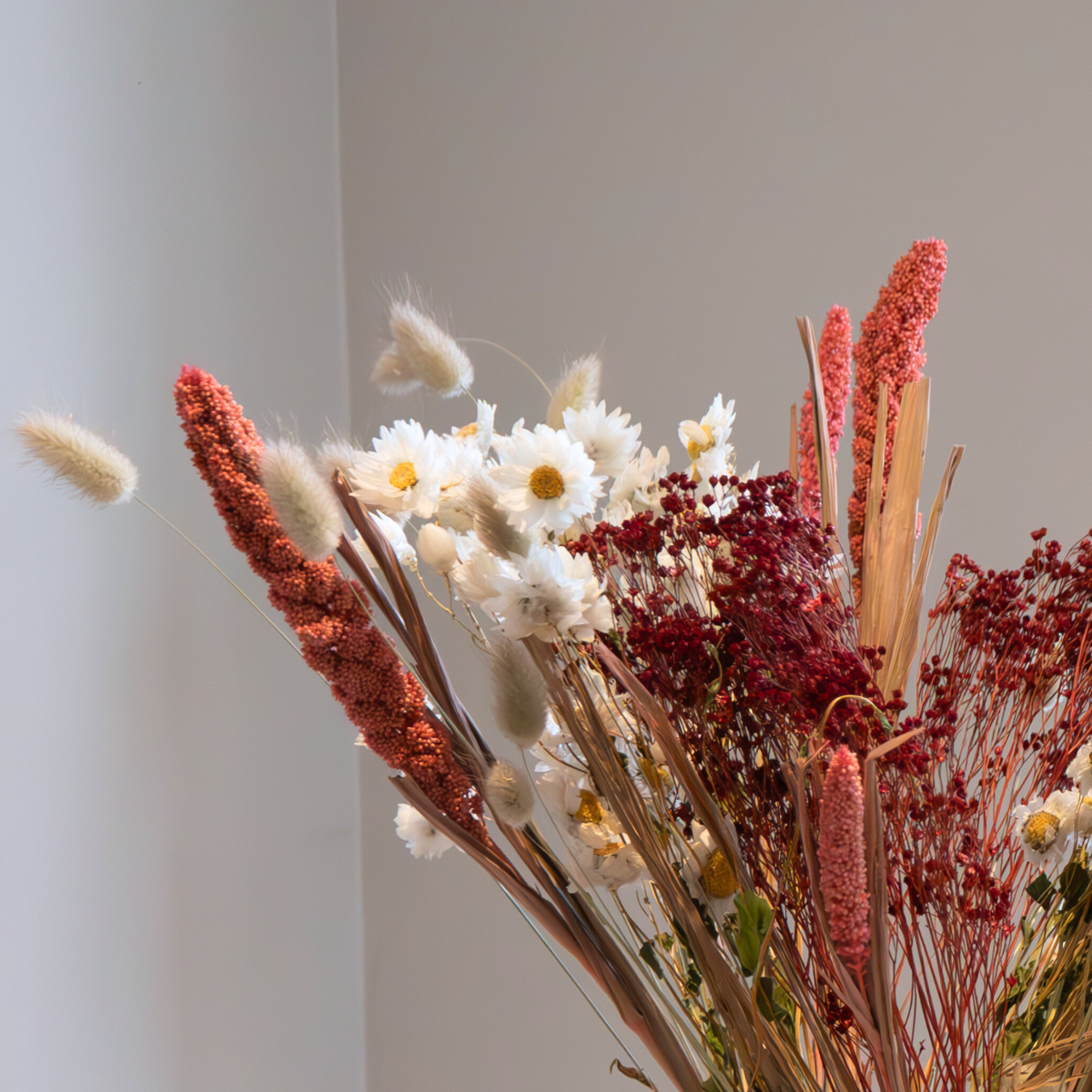 Dried Flowers Blumenstrauß 'Lady In Red' - Getrocknete Blumen - Höhe 55Cm