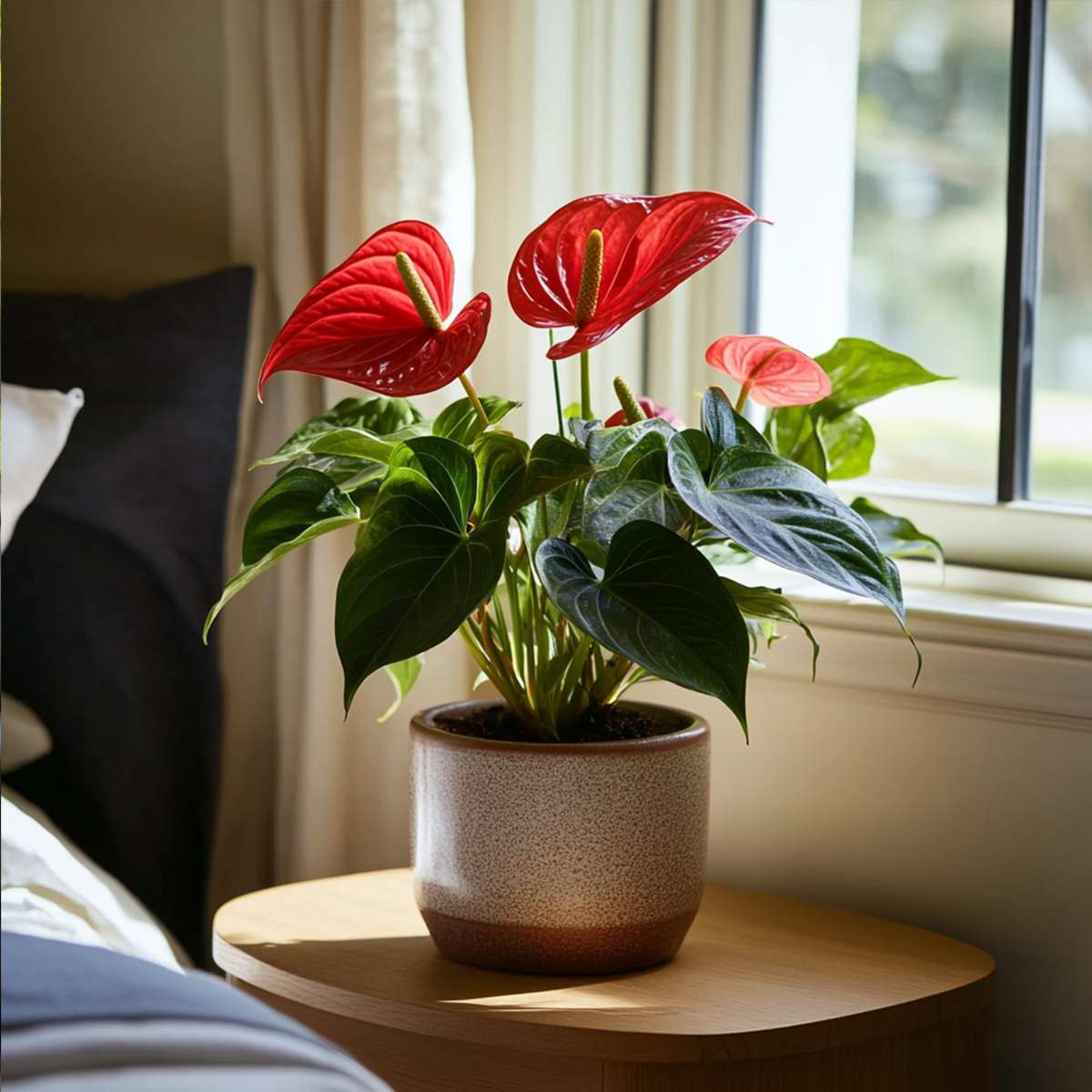Blooming Houseplants Flamingoblume - Anthurium 'Royal Champion' - Höhe 35-45Cm - Ø12Cm