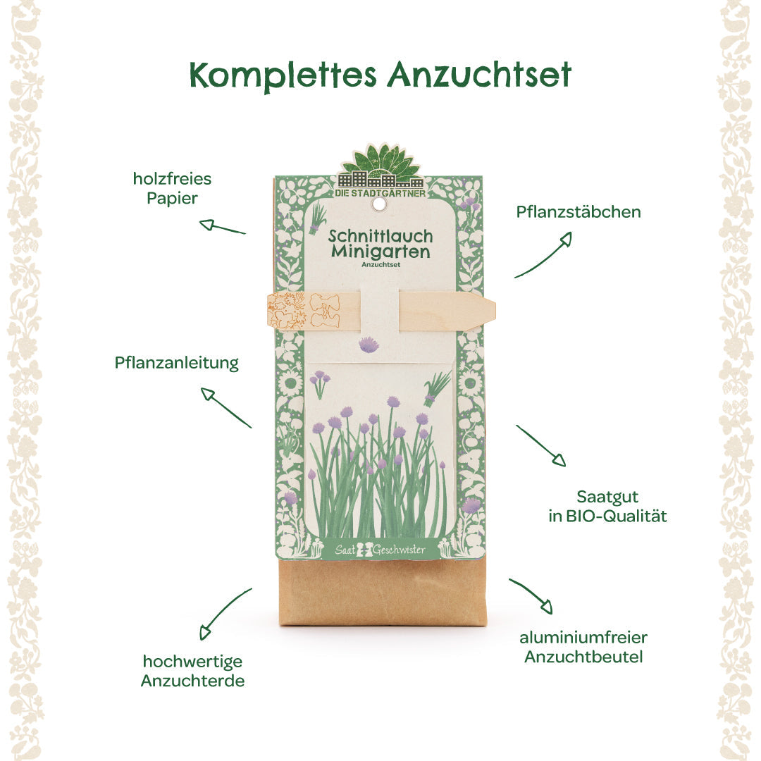 Anzuchtset – Minigarten BIO-Schnittlauch