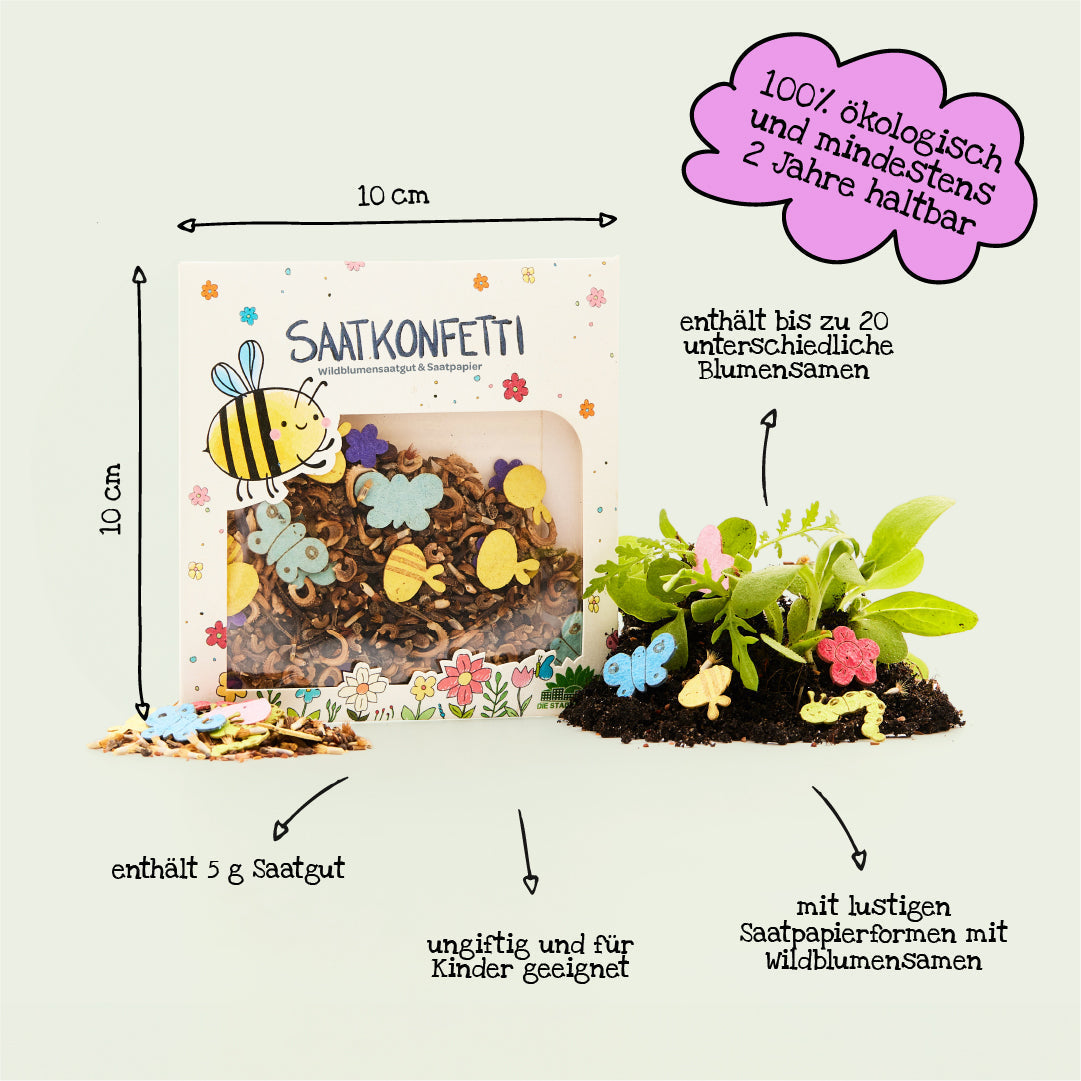 Buntes Saatgutkonfetti