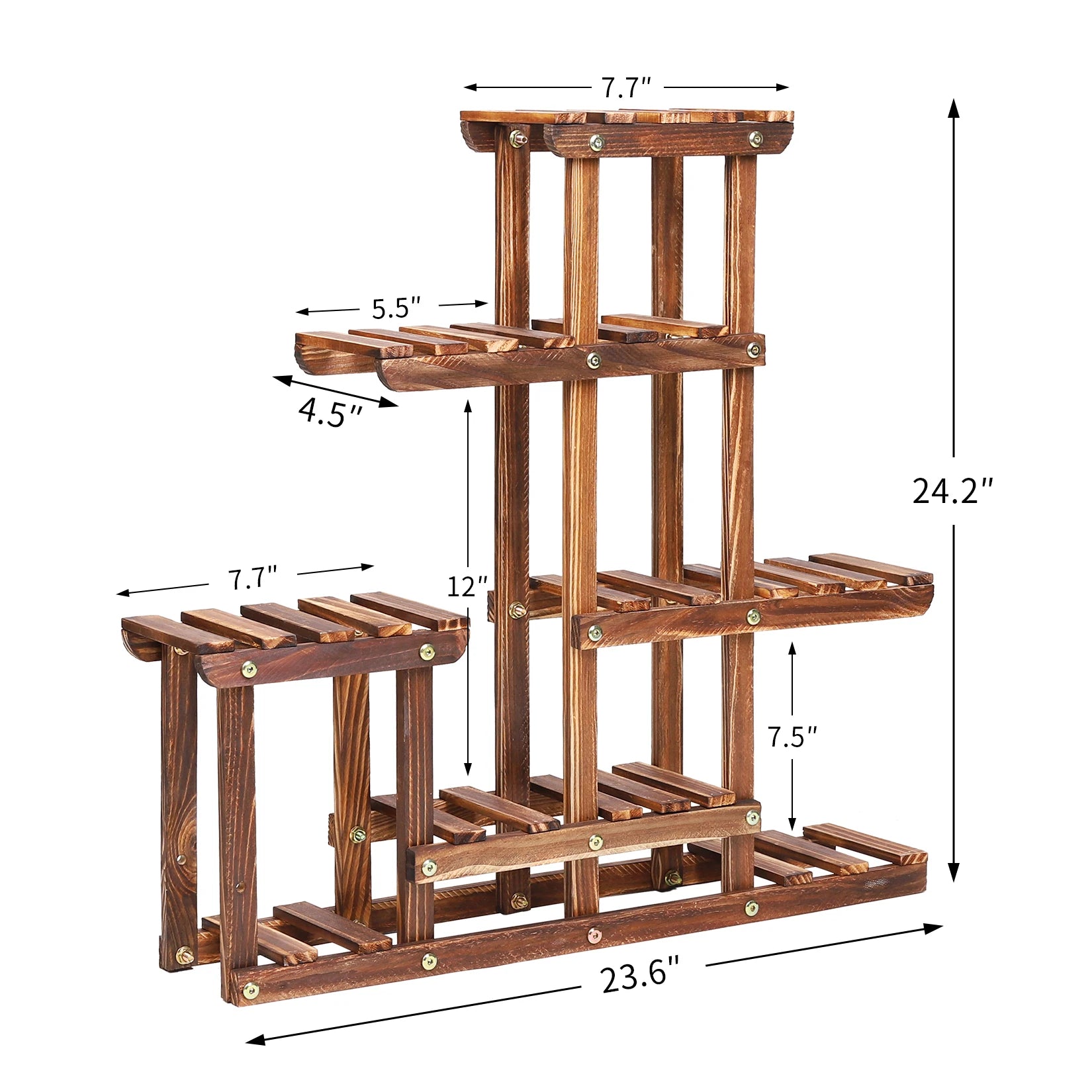 Multi-tiered Plant Stand Pots Display Rack for Balcony Indoor Outdoor