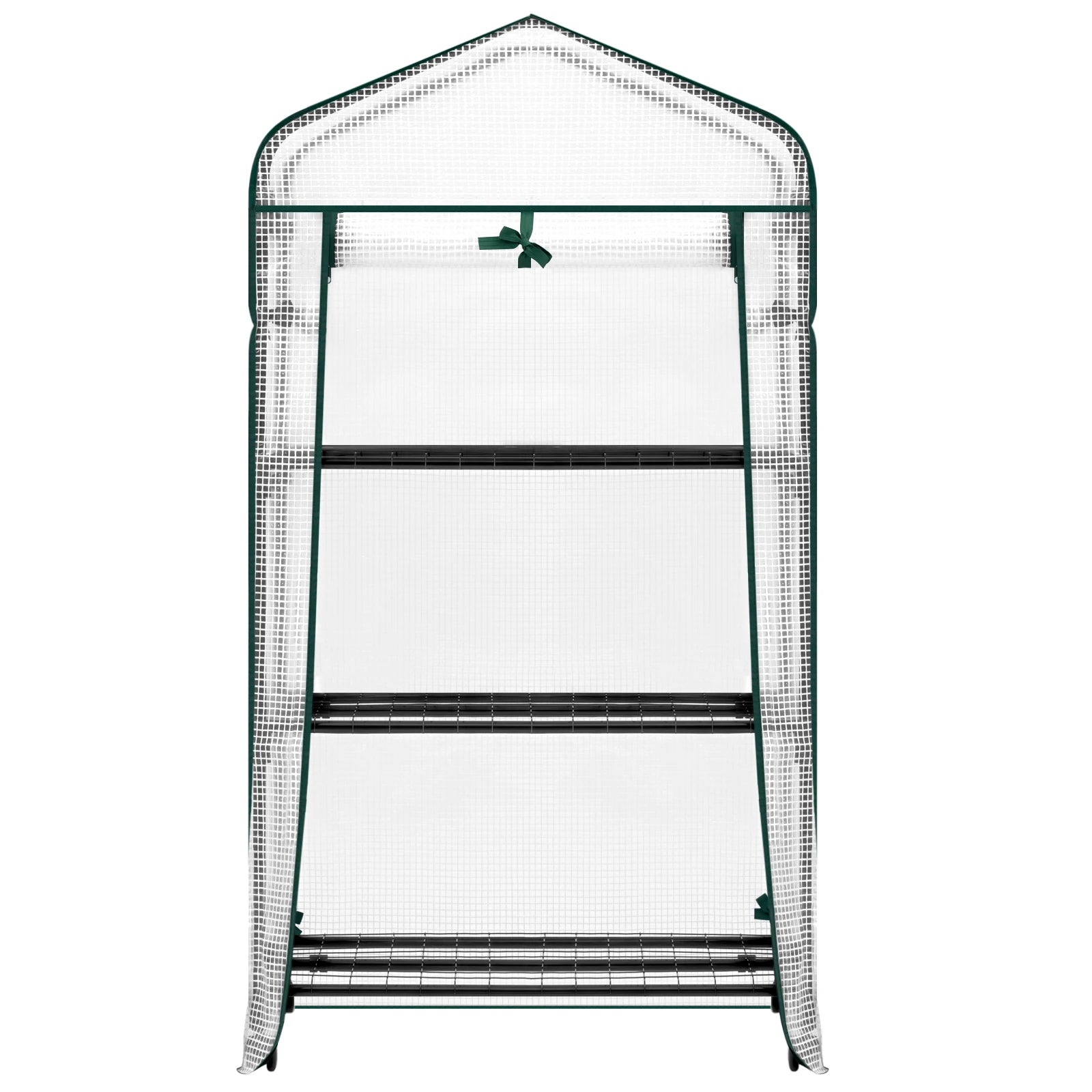 WOLTU Garden Greenhouse Plants Flowers House with Wheels Roll-Up Door 3 Shelves Winter Protection Outdoor