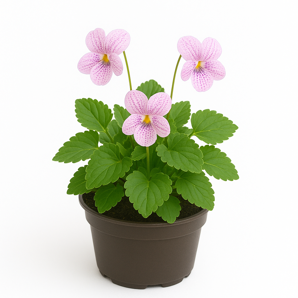 Viola sororia 'Freckles' – 6 Veilchen-Stauden – Hellrosa Frühlingsblüher für Garten & Beet – Winterhart, pflegeleicht & mehrjährig – 15cm kompakte Wuchshöhe