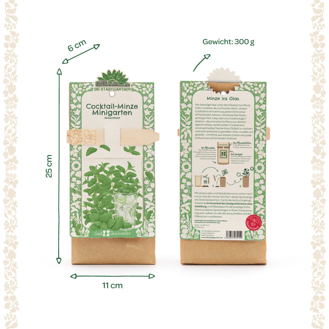 Anzuchtset – Minigarten Cocktail Minze