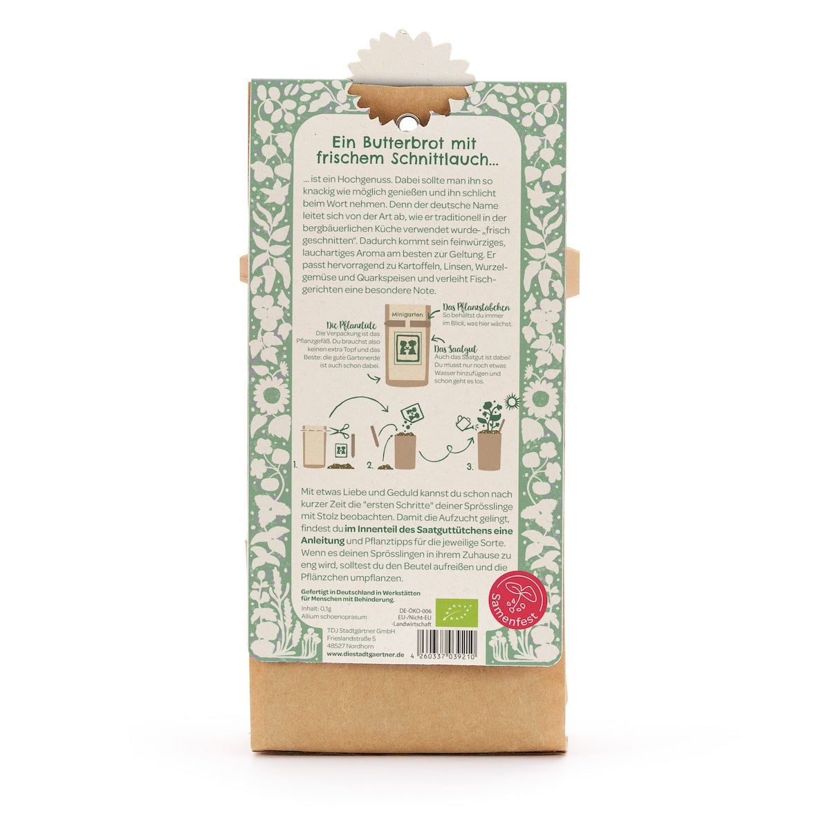 Anzuchtset – Minigarten BIO-Schnittlauch