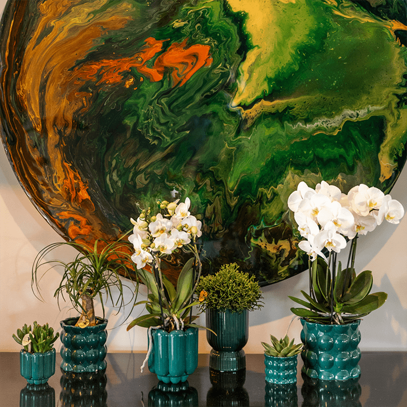 Kolibri Home | Cotton Shine Übertopf - Green - Ø12cm