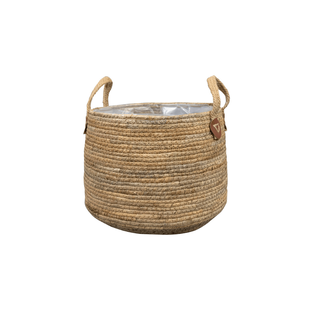 Korb Isla Naturel Ø43x30cm – Natürlicher Aufbewahrungskorb für Pflanzen & Deko – Robuster, langlebiger Korb für Innen & Außen