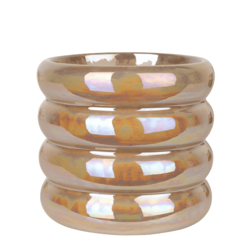 Dekotopf 'Glow' – Beige – Ø 9 cm