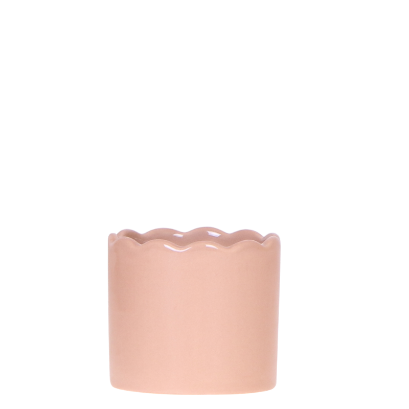 Kolibri Home Curve Übertopf – Altrosa – Ø6cm