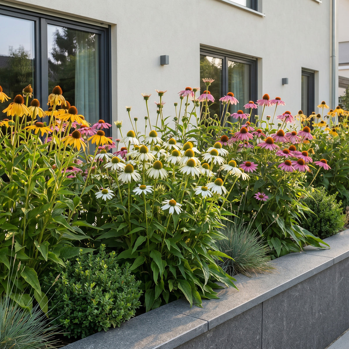 Sonnenhut 'Echinacea Tricolour' – Gelb-Rosa-Weiß – Topf Ø11cm – Ansicht 5