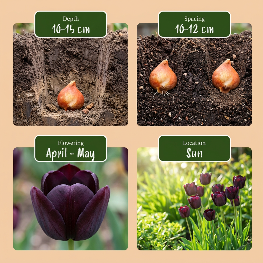 Tulpe 'Triumph Black' – Dunkellila – Ansicht 4