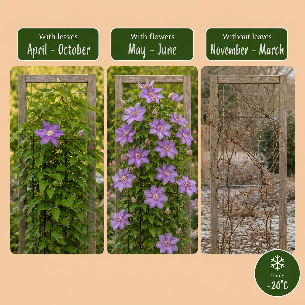 Waldrebe 'Justa' – Hellblau – Topf Ø9cm – Ansicht 6
