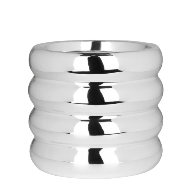 Dekotopf 'Glow' – Silber – Ø 9 cm