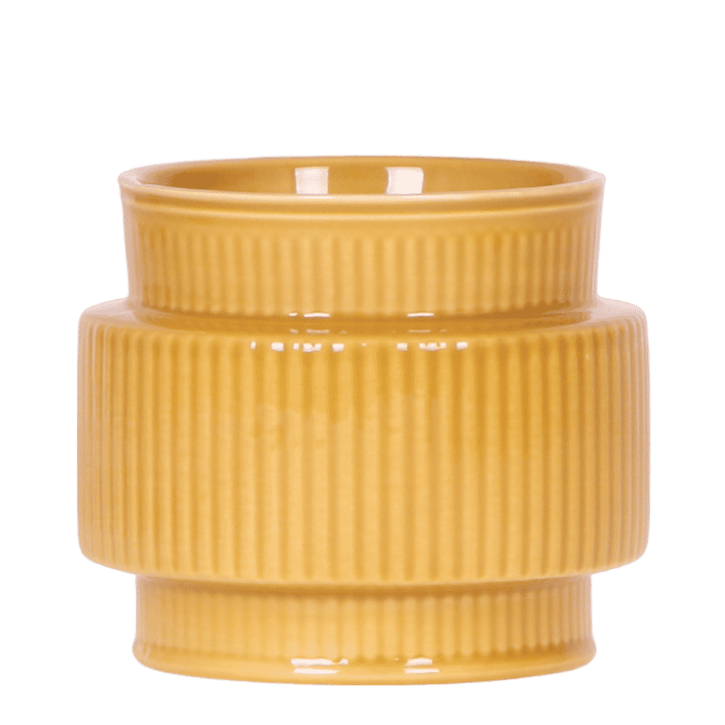Übertopf 'Allure' – Senfgelb – Ø9cm