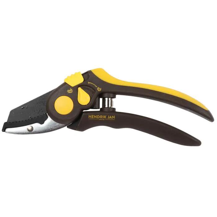 Gartenschere 205mm – Amboss-Astschere für trockenes Holz – Schneidet bis Ø18mm – Antihaft-Klinge mit Teflonbeschichtung – Softgrip
