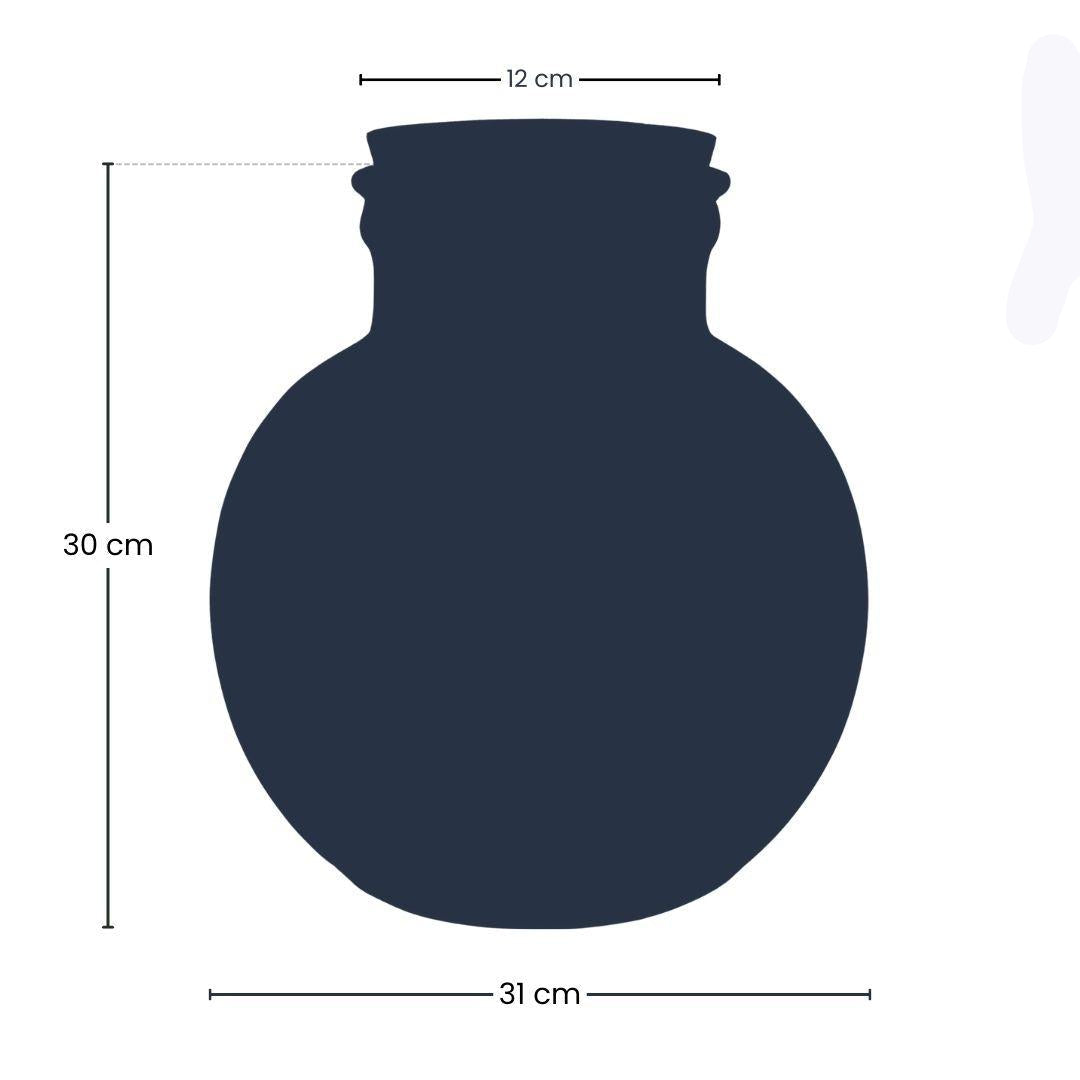 Terrarium fles met kurk - Bolder Bob - Ø 30 cm ↑ 31 cm - Zonder LED-kurk