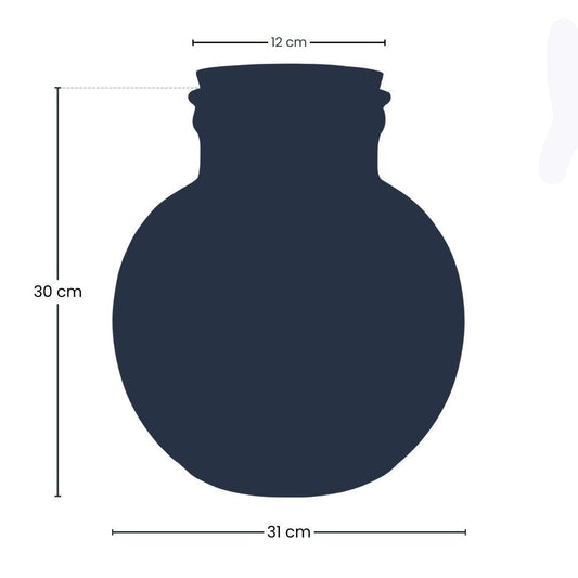 Terrarium fles met kurk - Bolder Bob - Ø 30 cm ↑ 31 cm - Zonder LED-kurk