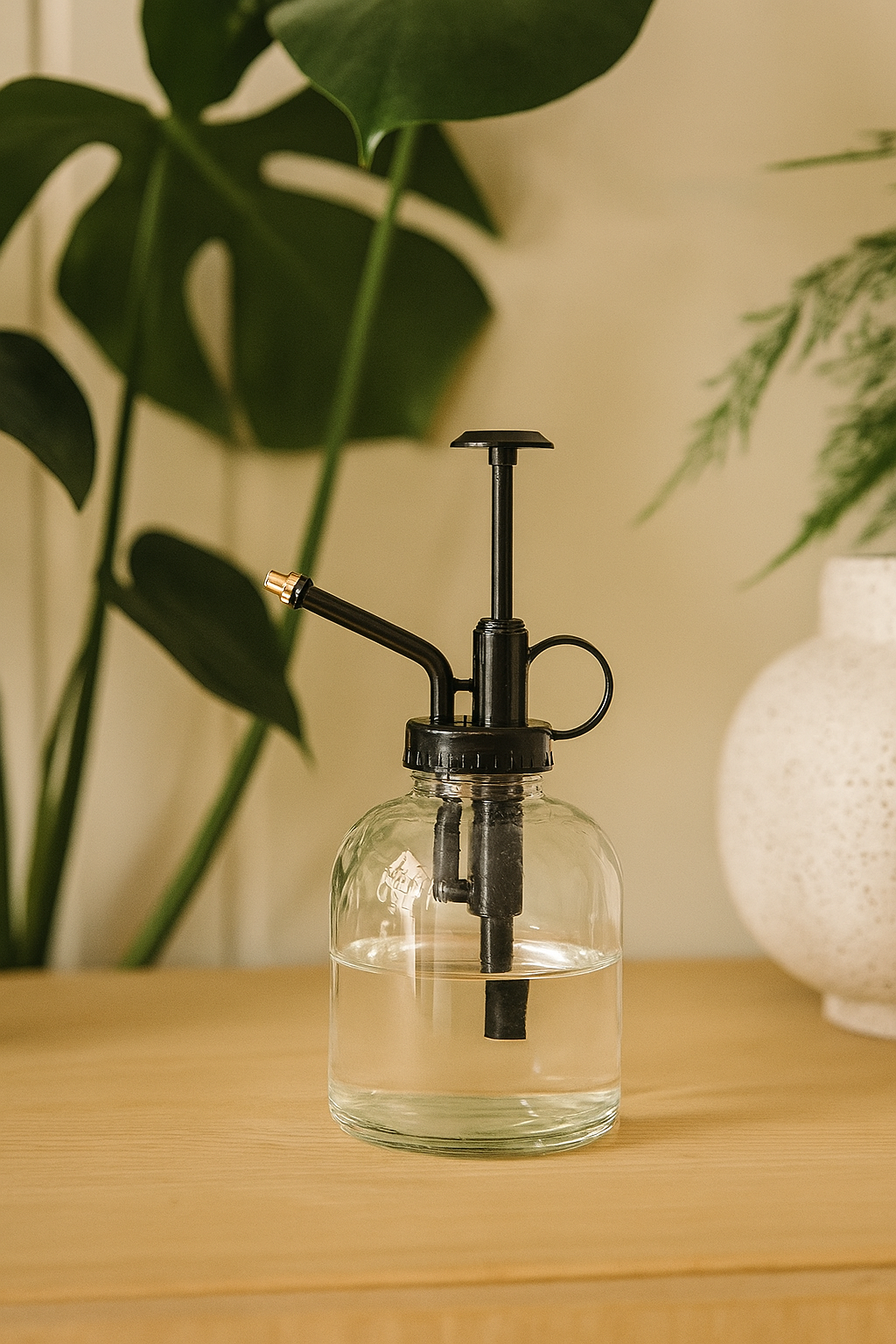 Pflanzensprühflasche – Glas – 300 ml – Feiner Sprühnebel für Zimmerpflanzen, Terrarien & empfindliche Blätter – Stilvoll & Praktisch