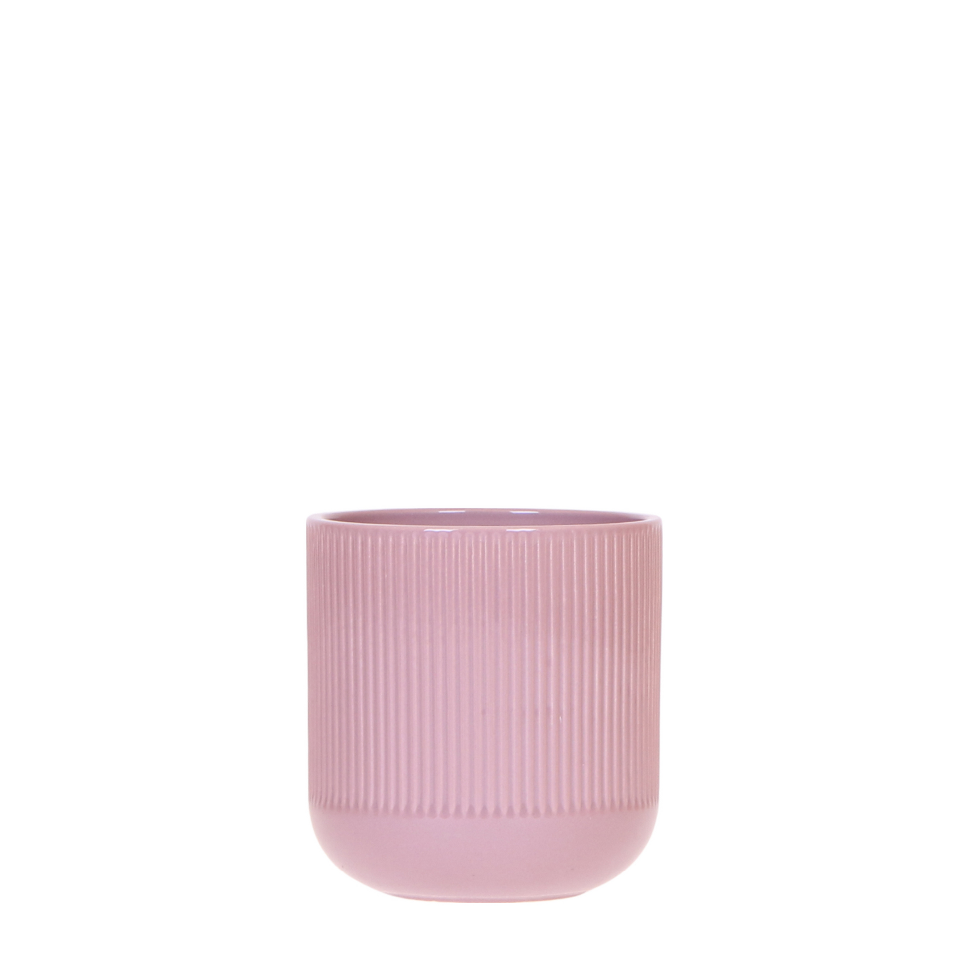 Flare Dekotopf Purple Ø6cm – Stilvoller Retro-Keramiktopf mit markantem Rillenmuster – Bold Seventies Design – Moderner Pflanzkübel für Indoor Pflanzen