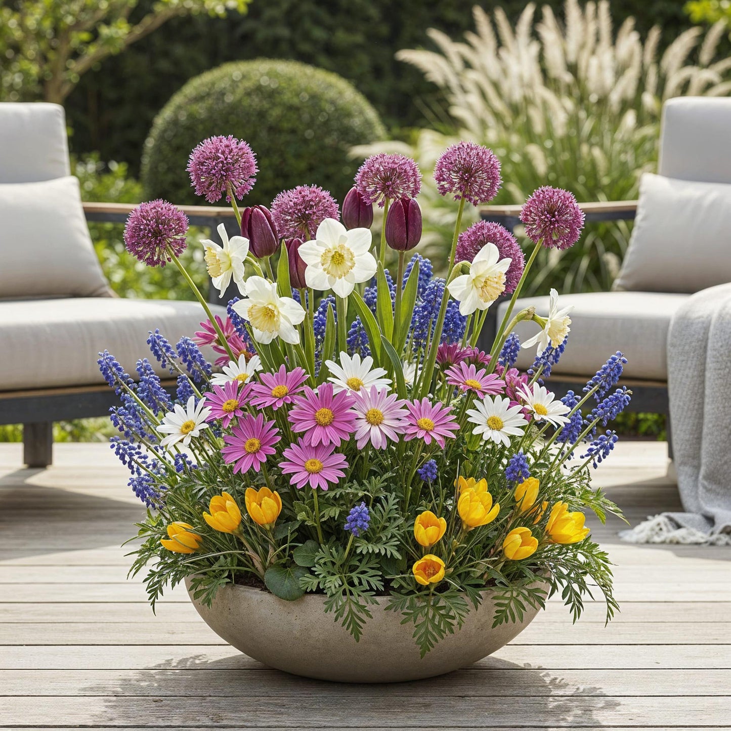 GreenboutiQ - Blumenzwiebeln - Bulb Garden Mix - Verschiedene Sorten und Farben - 125 Stück - Geschenkverpackung