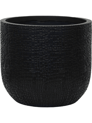 Pflanztopf Capi Bol Skin Anthrazit – D14cm x H13cm – Moderner Blumentopf mit Hautstruktur – Für Innen & Außen – Leicht & robust – Zeitloses Design