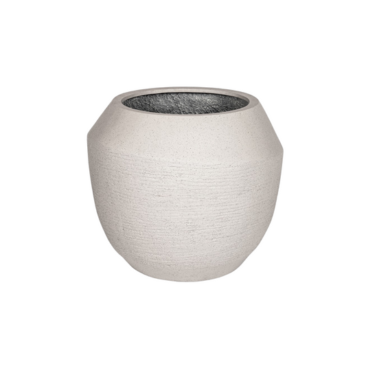 Topf Ruvido Sand – Großer Pflanzkübel Ø54 x H47cm – Rustikales, sandfarbenes Design – Wetterfeste Keramik – Ideal für große Pflanzen innen & außen