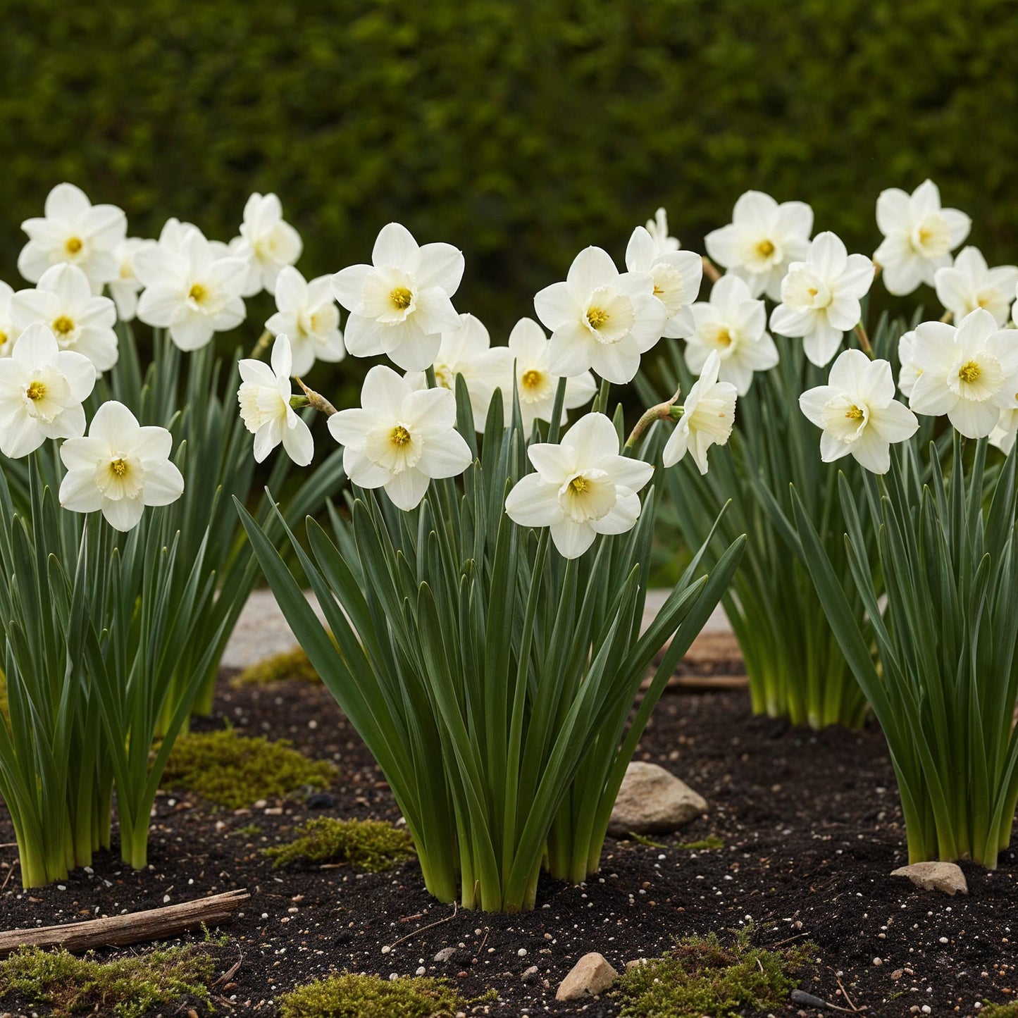 GreenboutiQ - Blumenzwiebeln - Narcis Mount Hood - Farbe Weiß - 15 Stück - Zwiebelgröße 10/12 - XXL Pack