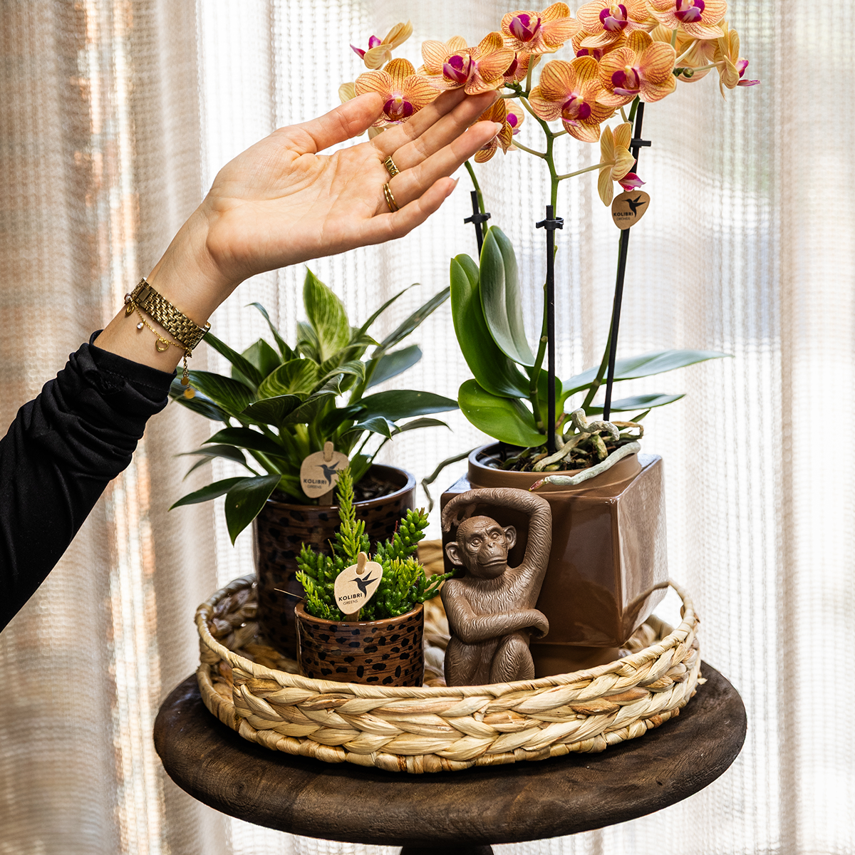 Leoparden-Ziertopf – Blumentopf Ø9 cm – Keramik Übertopf mit Leopardenmuster – Dekorativer Topf für Zimmerpflanzen – Modern & auffällig – Braun/Schwarz