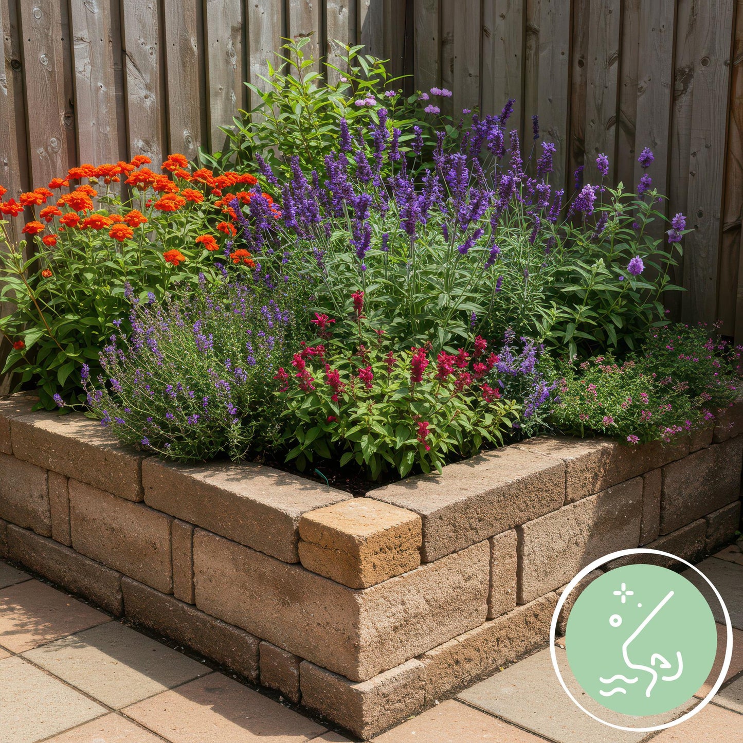 Staudenset – Duftend – 8 verschiedene Duftstauden – Für 1 m² Beet – Bienenfreundlich – Pflegeleicht – Blüten in verschiedenen Farben – Ø11 cm