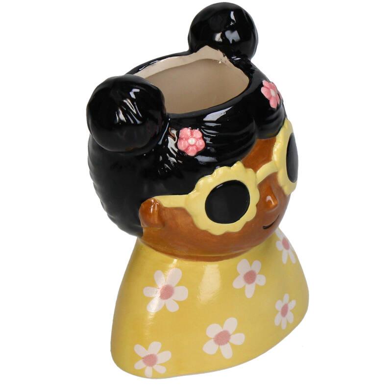 Blumentopf Dolomit Mehrfarbig 10,5cm – Dekorativer Mini-Pflanztopf für kleine Pflanzen & Sukkulenten – Bunter Übertopf aus Keramik – Für Fensterbank, Schreibtisch & Regal