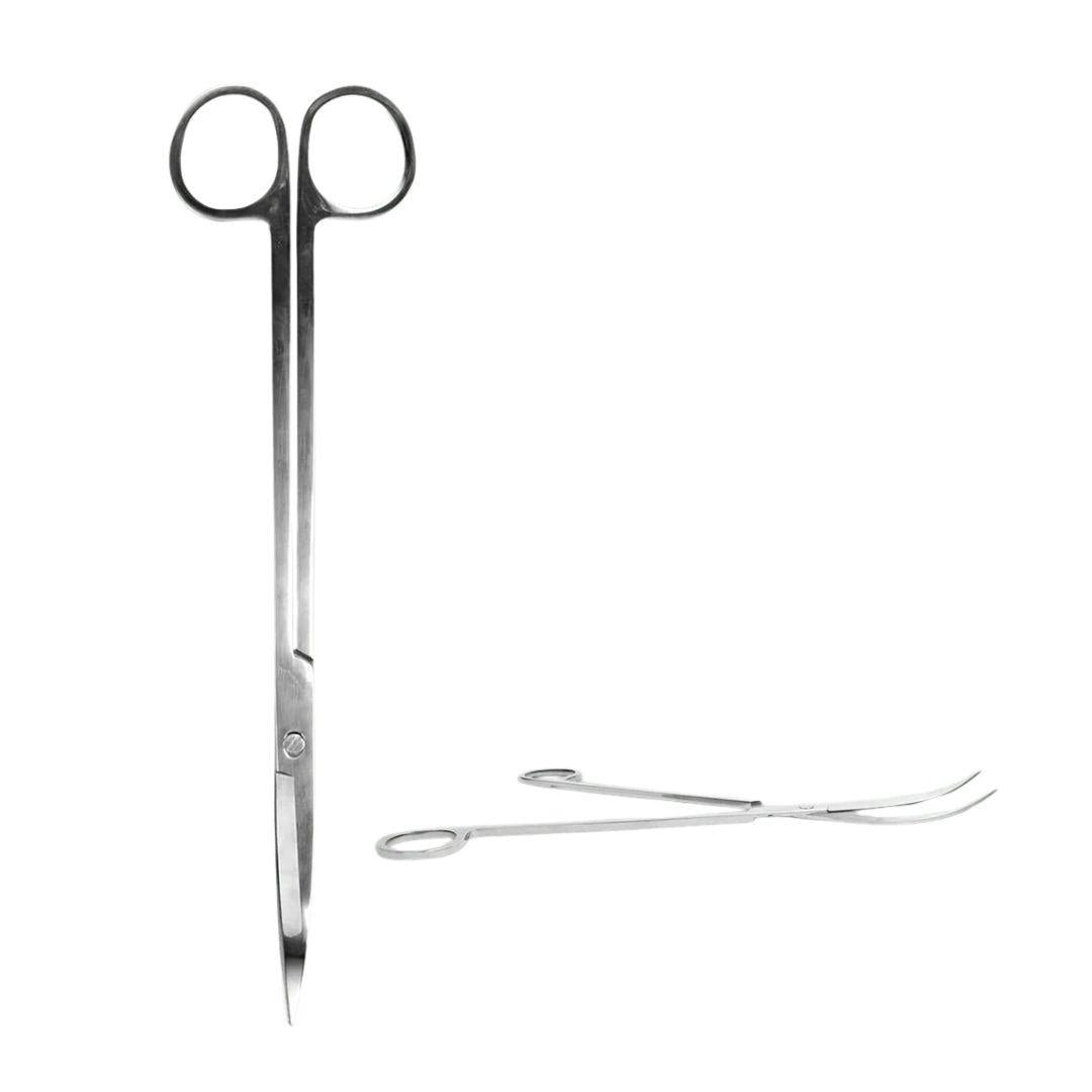 Lange Terrarienschere – Edelstahl – 25cm – Präzisionsschere mit gebogener Klinge – Rostfreie Aquascaping & Pflanzenpflege-Schere – Für Terrarien, Aquarien & Flaschengärten