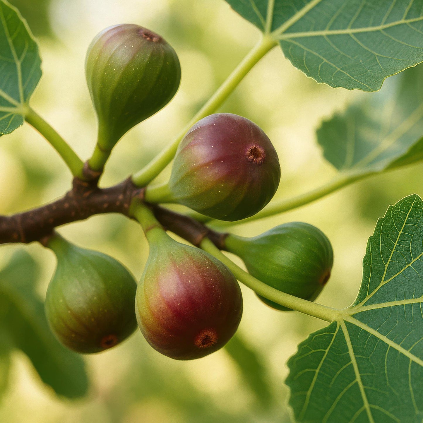 Feigenbaum - Ficus carica 'Little Miss Figgy' – 2 Pflanzen – Topf Ø15 cm – Höhe 50 cm – Rote Früchte – Kompakter Obstbaum für Garten, Balkon & Terrasse – Selbstfruchtend & pflegeleicht